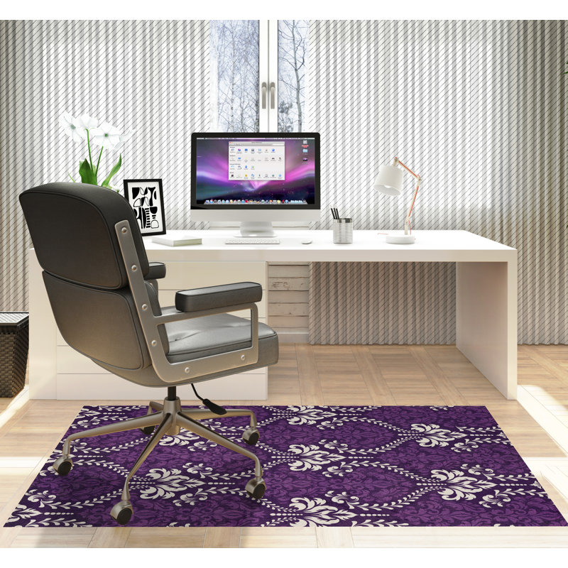 Tapis de chaise rectangulaire Novelle, L 36 po x L 60 po, Mauve