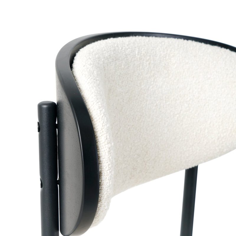 Chaise de salle à manger Boucle Modern, Crème, crème