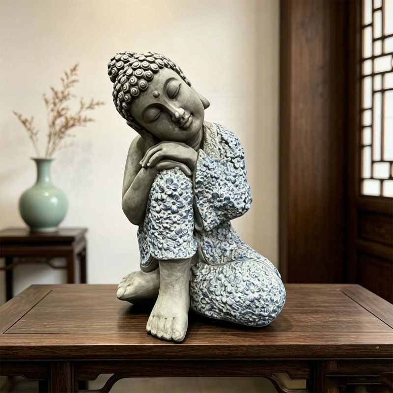 Statue sereine de Bouddha endormi, 16,34 po