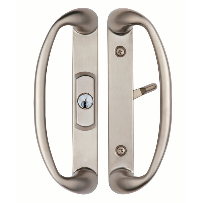Poignée de porte coulissante Sonoma (serrure à mortaise non incluse), Nickel brossé
