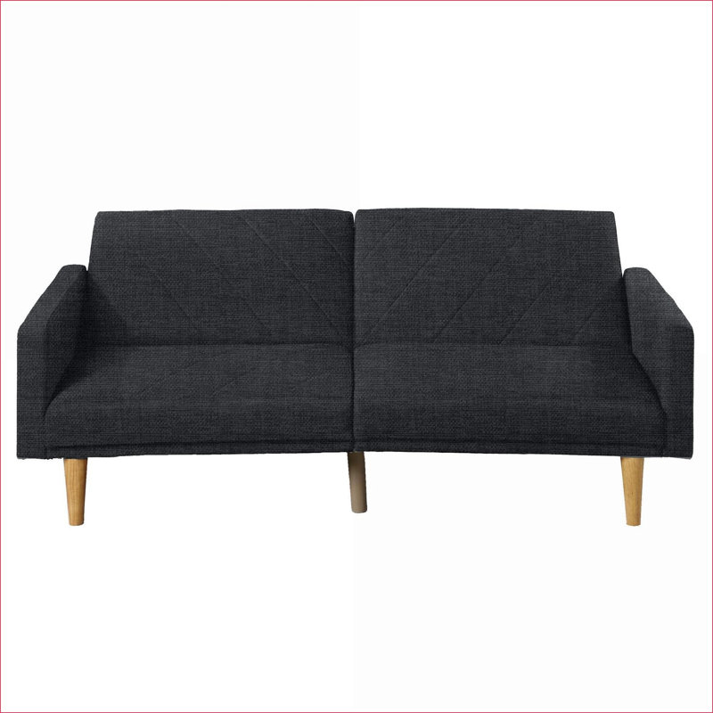 Sofas Couches | Modern Adjustable Convertible Sofa, Ideal for Living Room Guest Room Apartment | Black | Fabric, Black