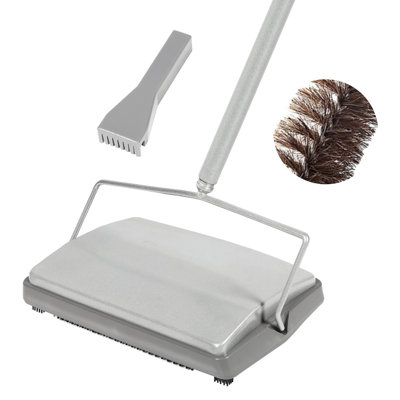 Balai à tapis, balai à plancher avec brosse à crin de cheval robuste, convient pour le nettoyage de tapis, brosse à poils, idéal pour la cuisine, tapis