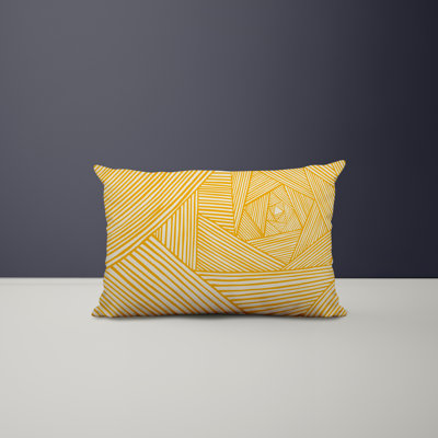 Polyester/Polyester Blend Lumbar Rectangular Indoor/Outdoor Pillow Cover & Insert