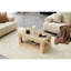 Table basse en bois 2 pour la maison, assemblage facile, protection du plancher, finition bois, table centrale, capacité de 250 lb, faible finition, peu encombrant