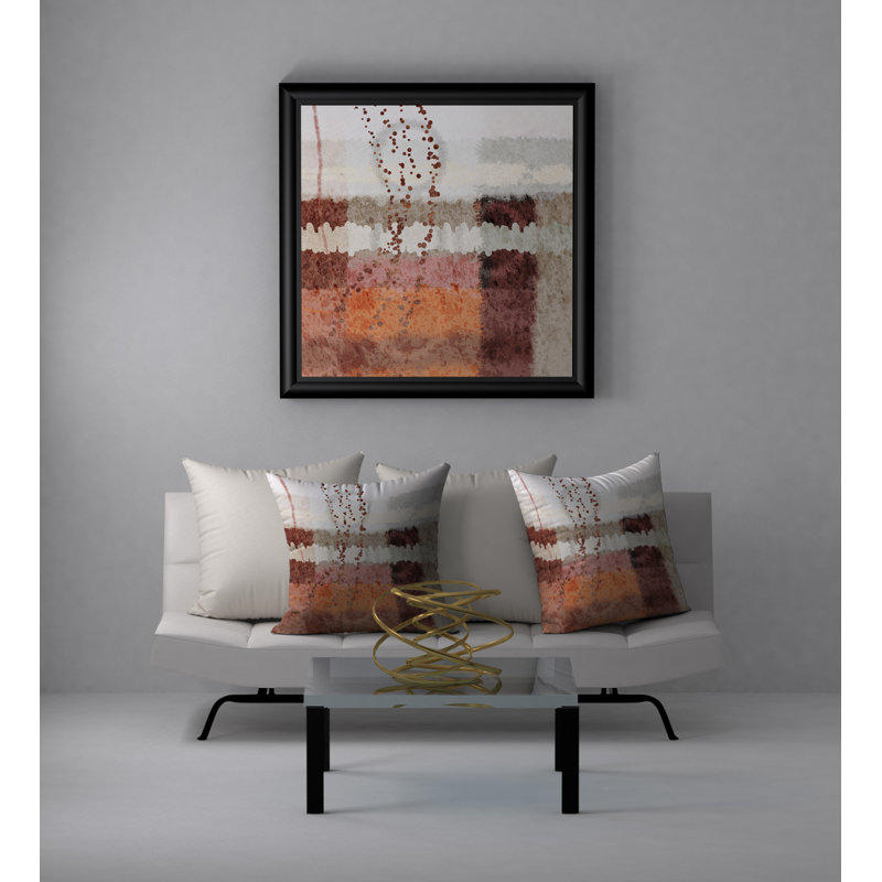 Abstract Throw Pillow, 18" H x 18" W