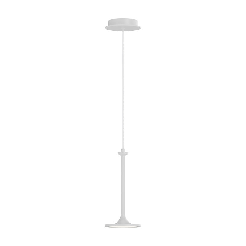 Daveney 1 - Light LED Single Pendant, 12.38" H x 5.63" W x 5.63" D, White