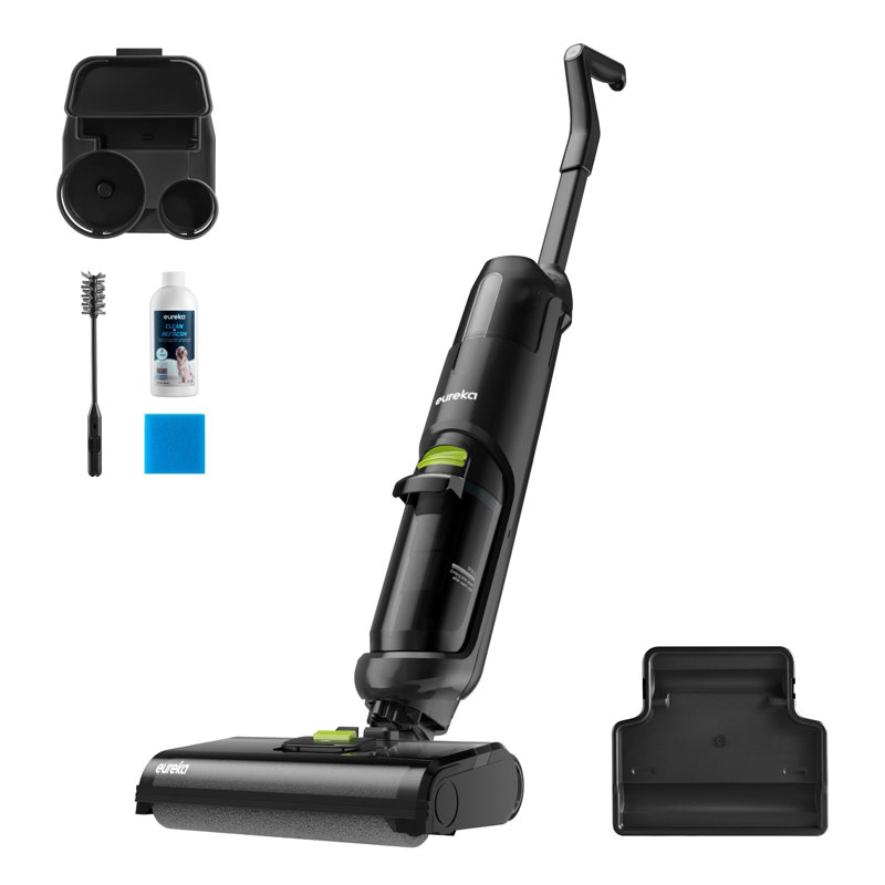 Aspirateur eau et poussière sans fil Eureka, aspirateur-laveuse avec système autonettoyant, léger, idéal pour les planchers en bois franc, les animaux domestiques et les saletés collantes, noir, NEW400