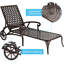 Chaise longue en aluminium coulé brun 1Pcs-658801234