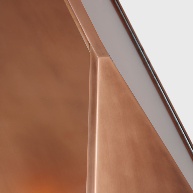 Punto LED Outdoor Wall Lantern, 30" H x 4.7" W x 13.5" D, Natural Copper