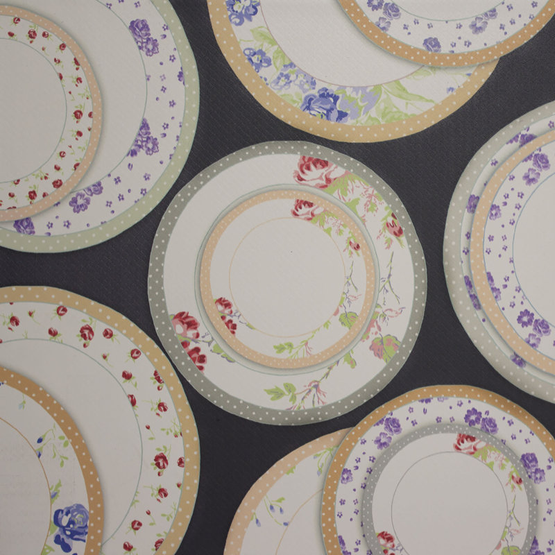 Tapis de cuisine anti-fatigue Tea Plates, Noir