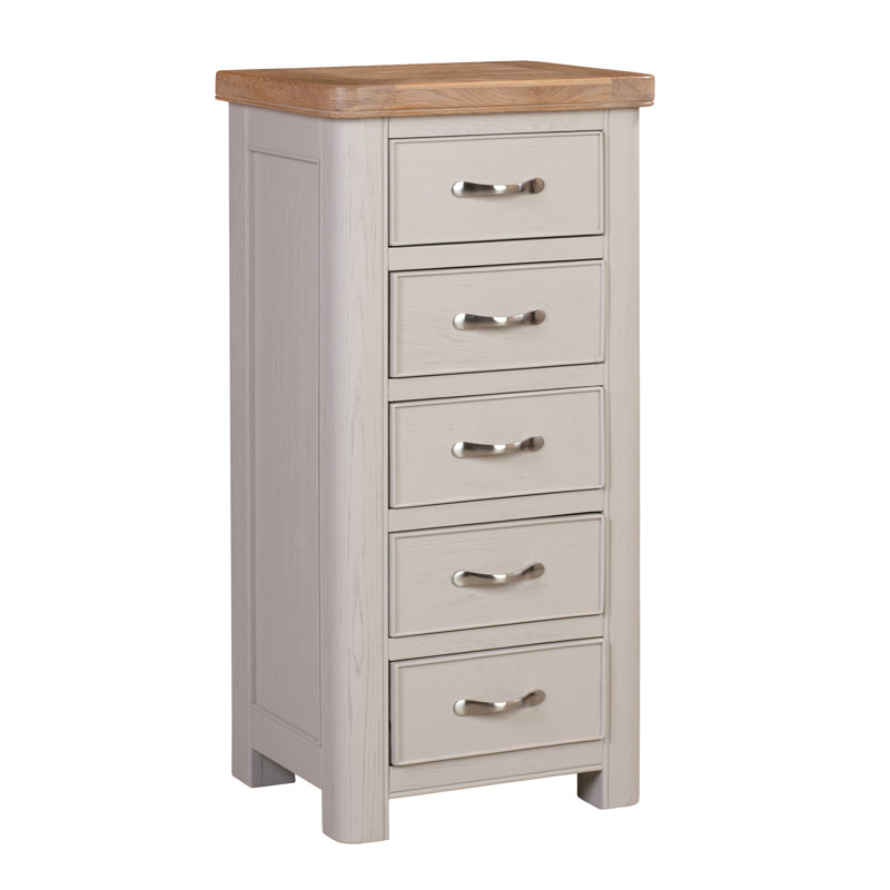 Comfrey 50cm W 5 - Drawer Chest of Drawers, Grey