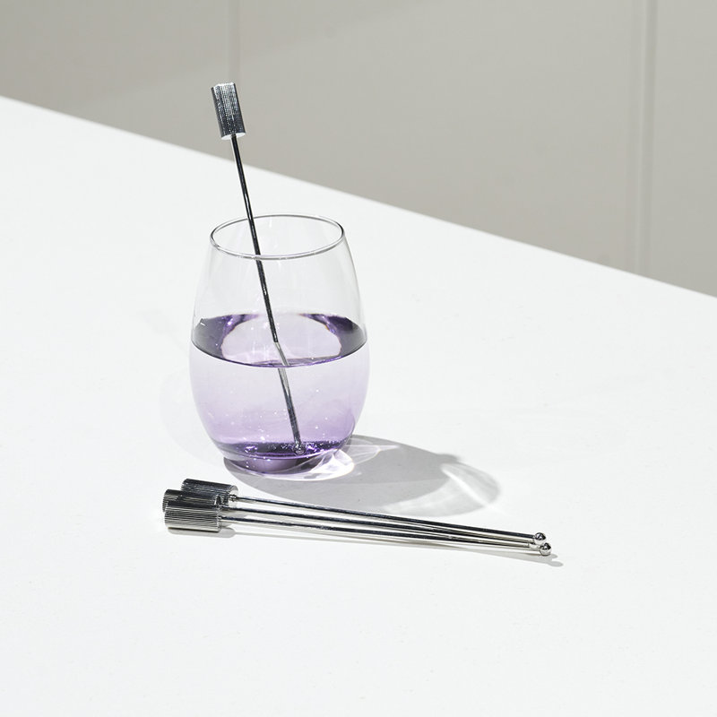 Striations Stainless Steel Drink Stirrer