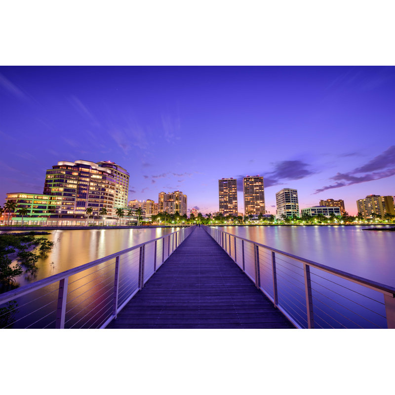 West Palm Beach - Photographie sur toile tendue, H 8 po x l 12 po