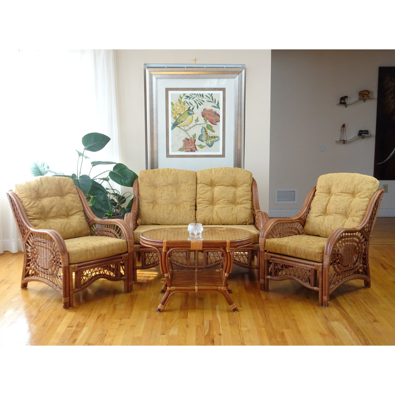 Ottoville 48'' Upholstered Sofa, Light Brown Polypropylene/Olefin
