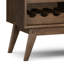 Clarkson 39"W Solid Acacia Mid-Century Tall Wine Rack Cabinet with Stemware Rack and 12-Bottle Storage