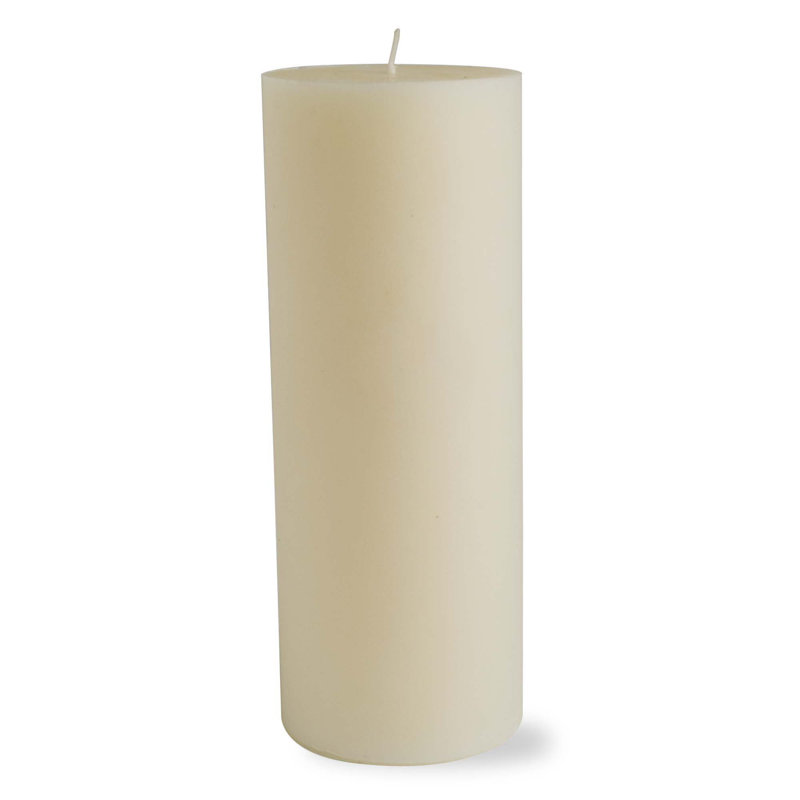 Unscented Pillar Candle, 8" L x 3" W, Ivory