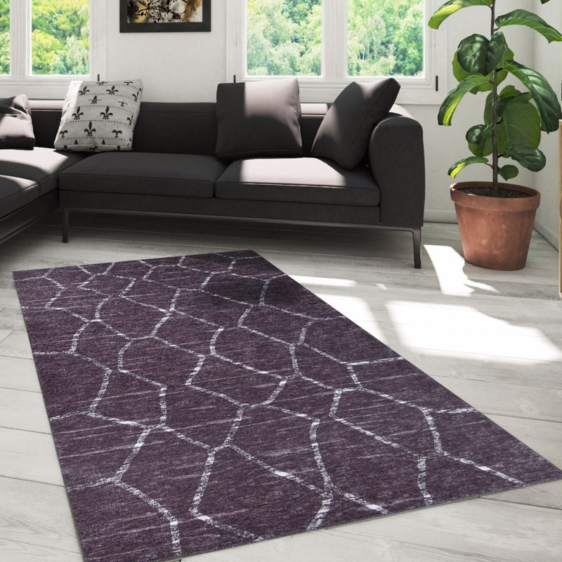 Luxurious Machine Washable Carpet, 100% Polyester, 7.5 x 10.8 Feet | Pile Height: 0.2 Inches, 1850 g/m² | Recycled Poly Cotton Underside, Easy Care, Perfect for Living Room & Bedroom, Soft & Durable Design