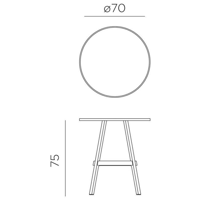 Outdoor Round Bistro Table