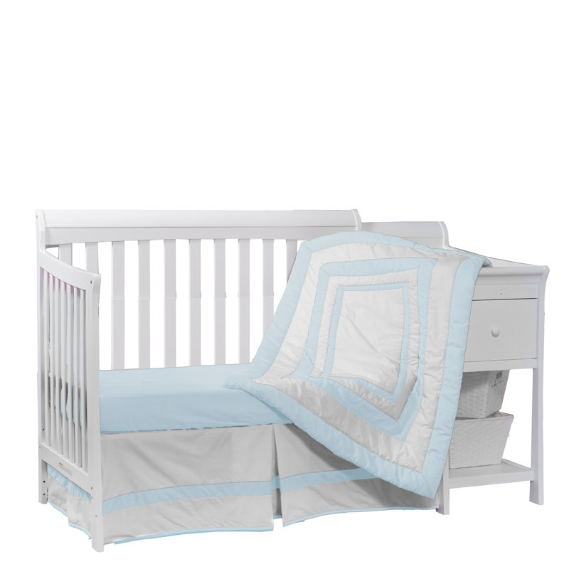Bajo 3 - Piece Crib Bedding Set, Blue
