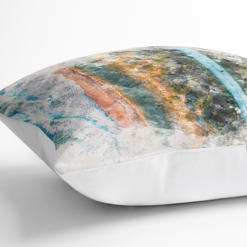 Square Cushion, 40cm H x 40cm W x 15cm D, White
