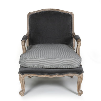 Classic Striped Hand-Made Accent Arm Chair