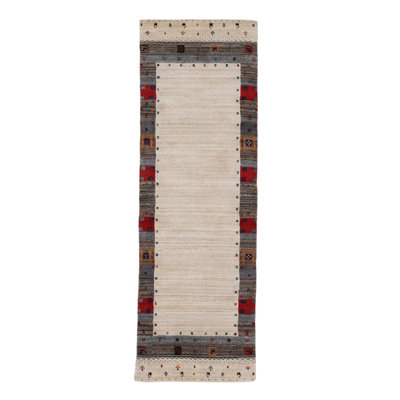Gabbeh Vida Handwoven Wool Beige Rug