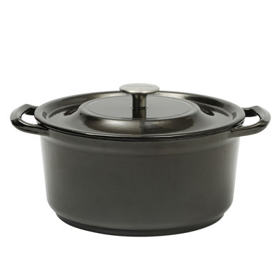 Cocotte en fonte avec couvercle et émail métallique Kenmore Oak Park