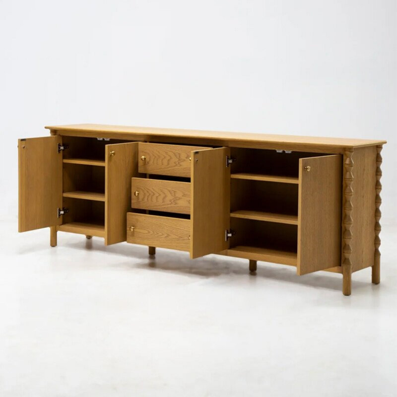Buffet en bois massif à grande capacité Retro