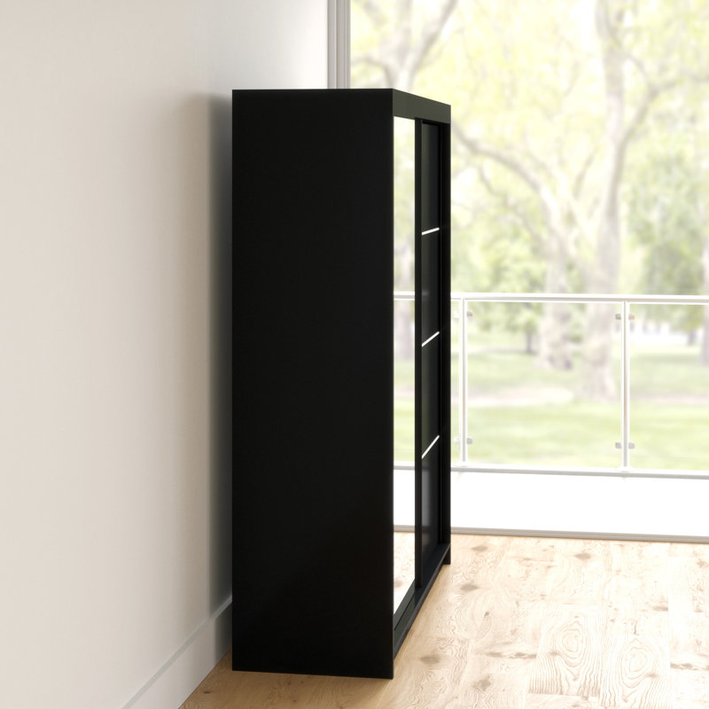 Gulledge 2 Door Manufactured Wood Wardrobe, Oak Sonoma, 218cm H x 183cm W x 61cm D