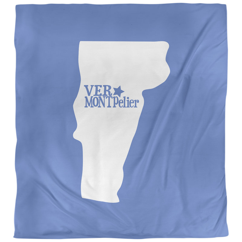 Housse de couette réversible simple montpelier vermont, Housse de couette pour grand lit, Bleu, Microfibre