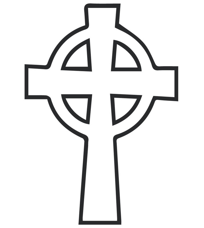 Décalcomanie murale croix eternity celtique, H 32 po x l 22 po x P 0,01 po, Noir