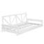 Cadre de lit suspendu en bois d'acacia avec lit simple et balancelle moderne en bois d'acacia TopMAX avec cordes en chanvre de 16,4 pi pour le jardin, la cour, blanc-1570113277