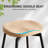 Albrecht 24.8"H Industrial Solid Wood Swivel Backless Counter Stools with Metal Base-1221213642