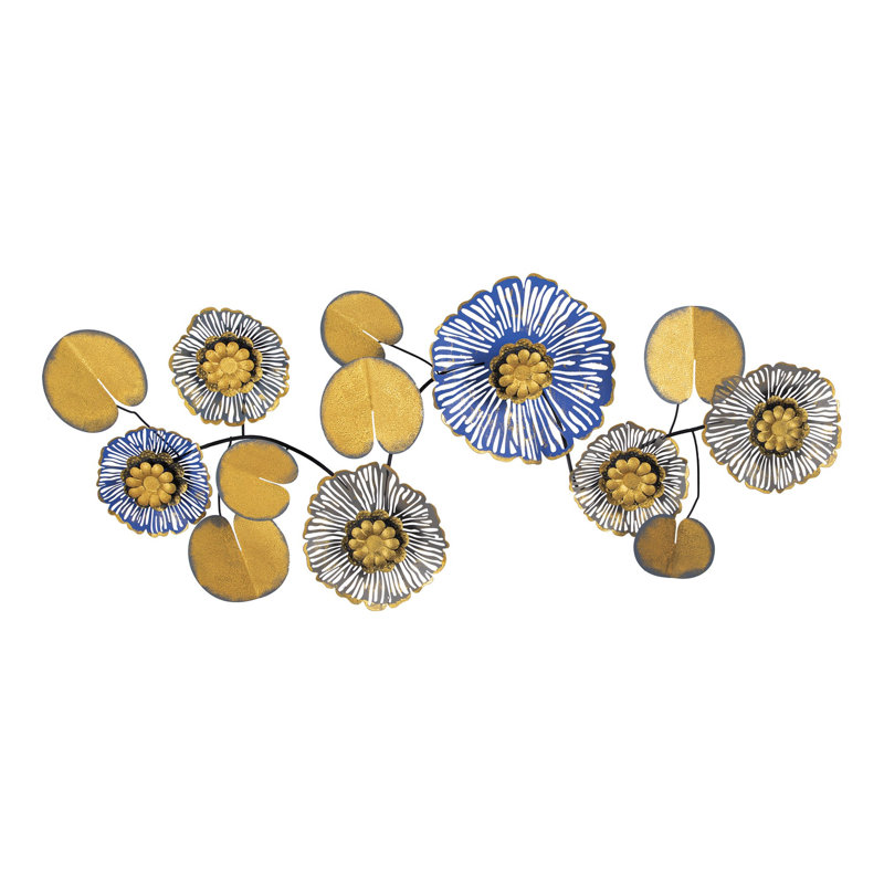 Accessoire mural décoratif en métal peint à la main | 100% métal, épaisseur: 0,03 pouce | Dimensions: 44,1 po x 3,5 po x 18,5 po | La conception unique ajoute du charme à la décoration intérieure, idéale pour les salons et les chambres à coucher
