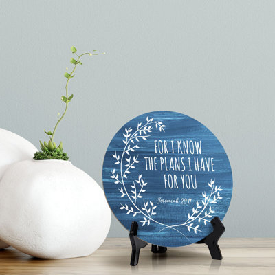 Enseigne de table «For I Know the plans I Have for You»