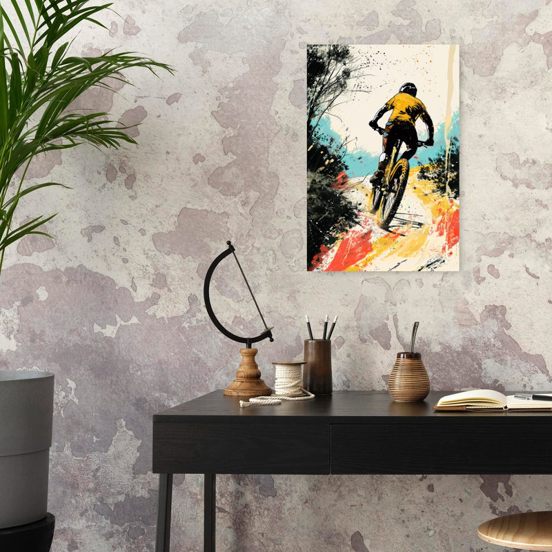 «Dynamic Trail Ride Contemporary Mountain», reproduction d'art murale, H 24 po x l 16 po