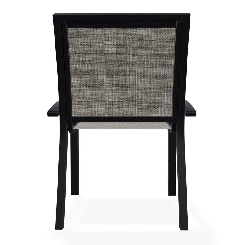 Kendall Outdoor Dining Chair, Black, Storm
