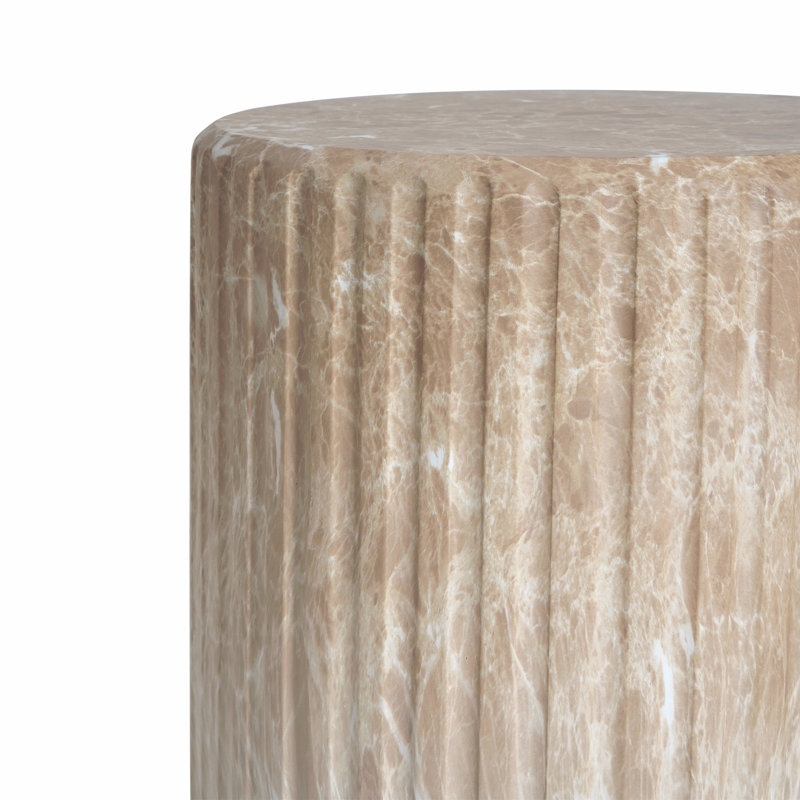 Outdoor Cicci Carved Side Table, Gold