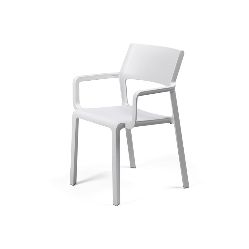 Trill Outdoor Dining Armchair, White