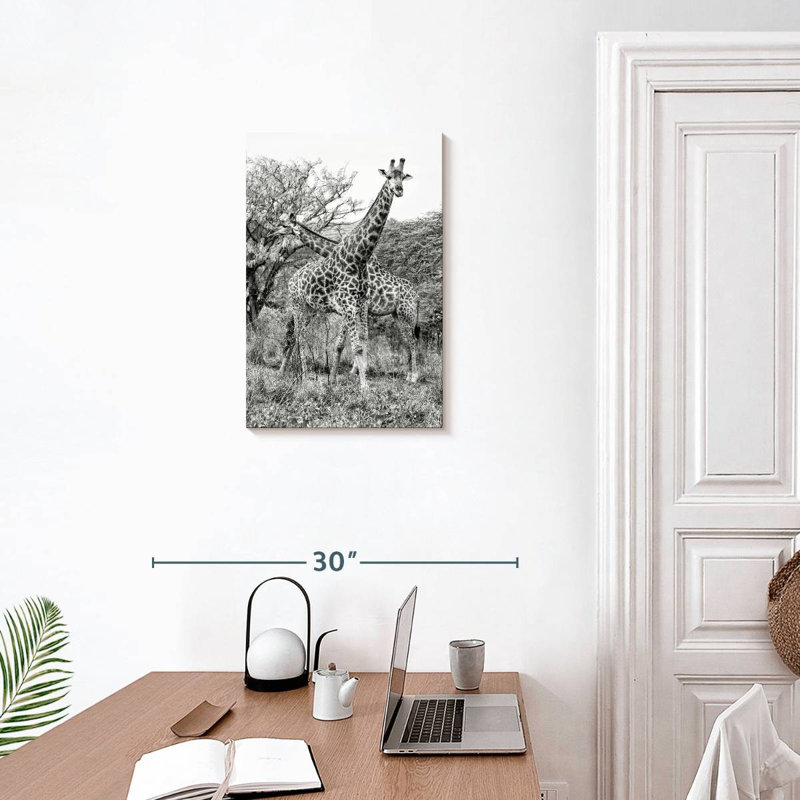 Mère et jeune girafe Brampt, H 24 po x l 16 po