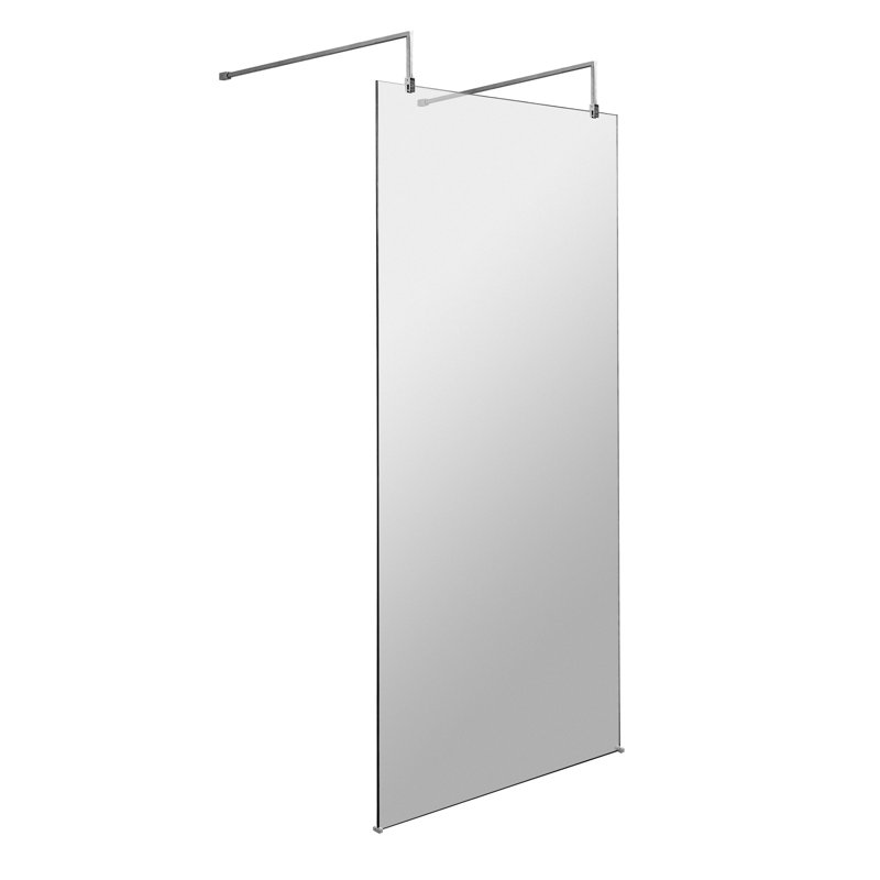 nuie 900mm Chrome Wetroom Screen, 898mm W