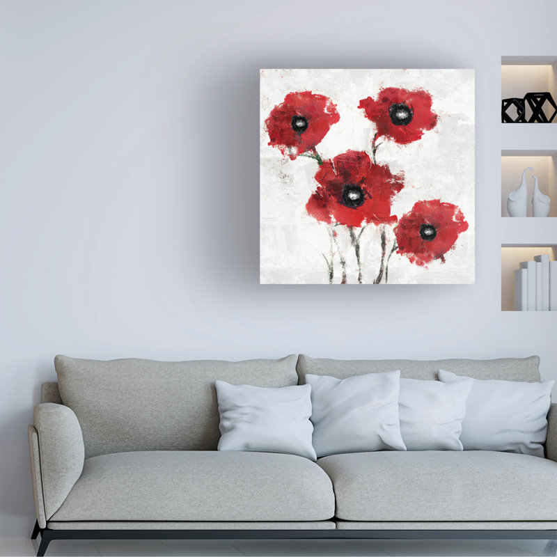 Art sur toile «Bachelor Sasha Poppies Impasto», H 14 po x l 14 po