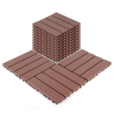 Carreaux de terrasse en plastique emboîtables
