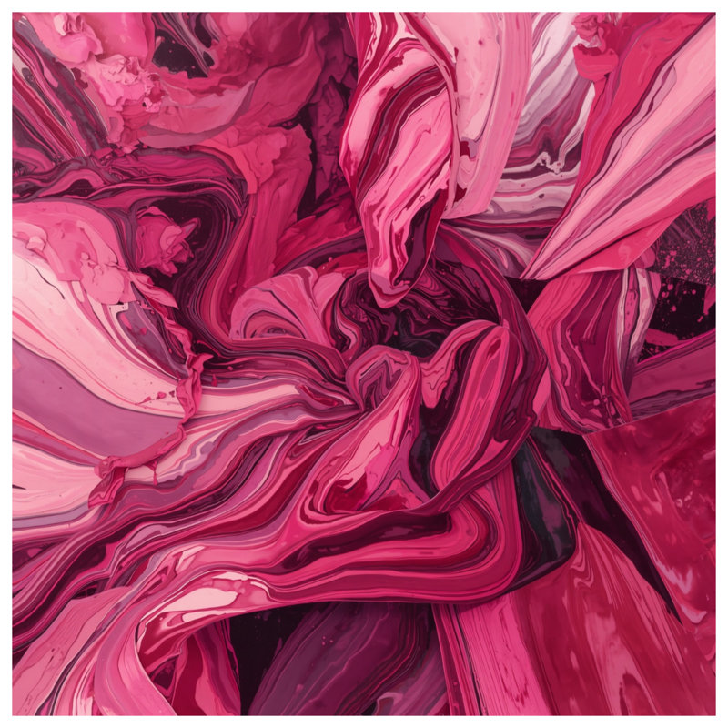 Coussins décoratifs Vibrant Pink Swirls, 16 x 16 pouces