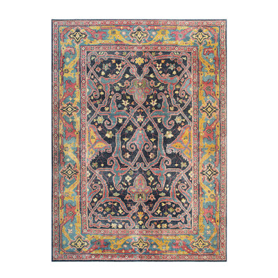 Blue Hand Knotted Wool Area Rug