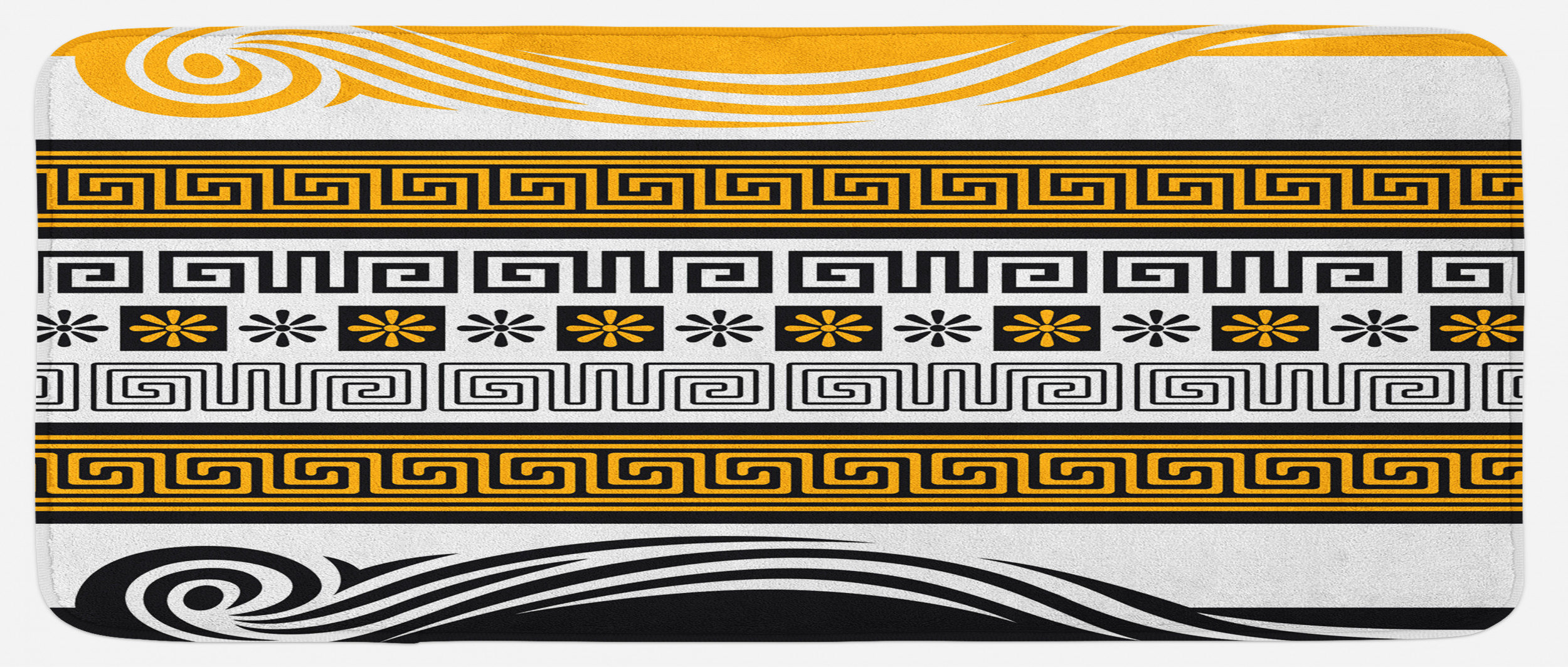 East Urban Home Greek Key Kitchen Mat | Wayfair