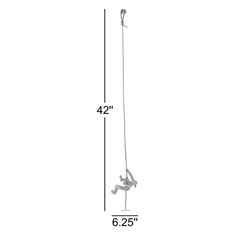 Climbing Woman-Wall Mounted, Thai Silver Leaf
