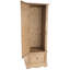 Apache 1 Mirrored Door, 1 Drawer, Compact Wardrobe, Pine, Waxed Finish, Corona Design-20655500