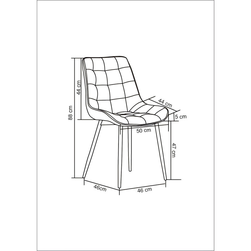 Hindman 46cm H Velvet Upholstered Side Chair in Grey, Yellow