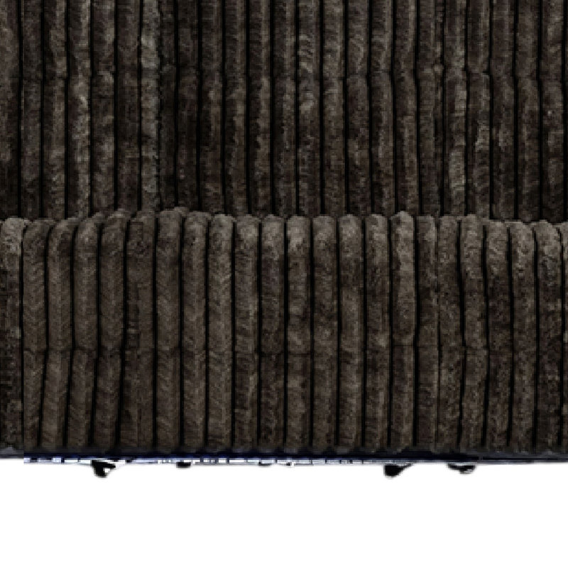Canapé inclinable manuel Jeya, tissu en fausse fourrure large Wale, brun, 83 po, Fausse fourrure brune